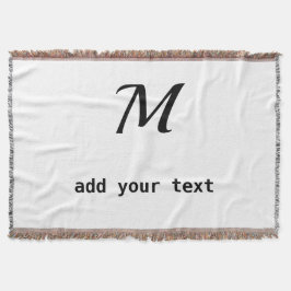 einfaches Hinzufügen eines Monogramm-Fotos Decke