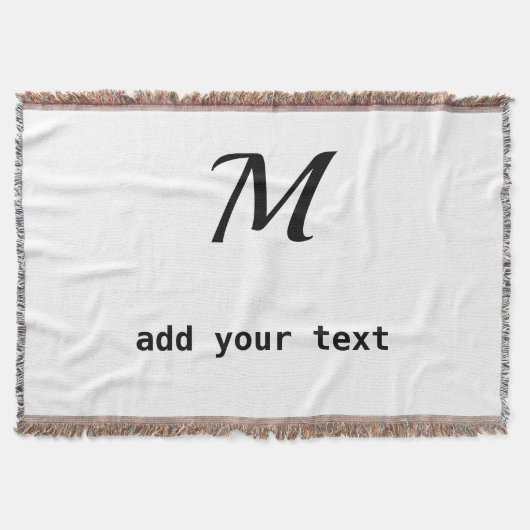 einfaches Hinzufügen eines Monogramm-Fotos Decke (Vorderseite)