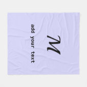 einfaches Hinzufügen eines Monogramm-Fotos Fleecedecke (Vorderseite (Horizontal))