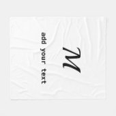 einfaches Hinzufügen eines Monogramm-Fotos Fleecedecke (Vorderseite (Horizontal))