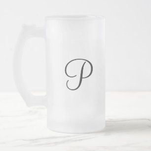 einfaches Hinzufügen eines Monogramm-Fotos Mattglas Bierglas