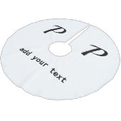 einfaches Hinzufügen eines Monogramm-Fotos Polyester Weihnachtsbaumdecke (Schrägansicht)