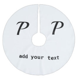 einfaches Hinzufügen eines Monogramm-Fotos Polyester Weihnachtsbaumdecke