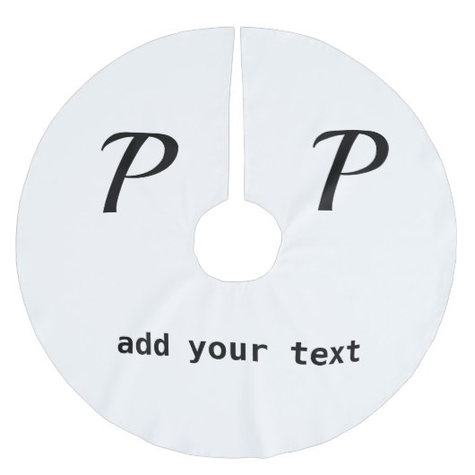 einfaches Hinzufügen eines Monogramm-Fotos Polyester Weihnachtsbaumdecke (Vorderseite)