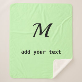 einfaches Hinzufügen eines Monogramm-Fotos Sherpadecke