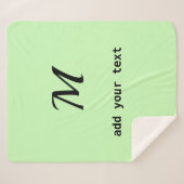 einfaches Hinzufügen eines Monogramm-Fotos Sherpadecke (Vorderseite (Horizontal))