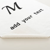 einfaches Hinzufügen eines Monogramm-Fotos Sherpadecke (3/4)