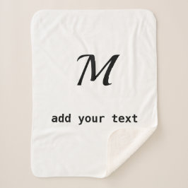 einfaches Hinzufügen eines Monogramm-Fotos Sherpadecke