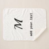 einfaches Hinzufügen eines Monogramm-Fotos Sherpadecke (Vorderseite (Horizontal))