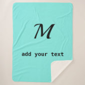 einfaches Hinzufügen eines Monogramm-Fotos Sherpadecke (Vorderseite)