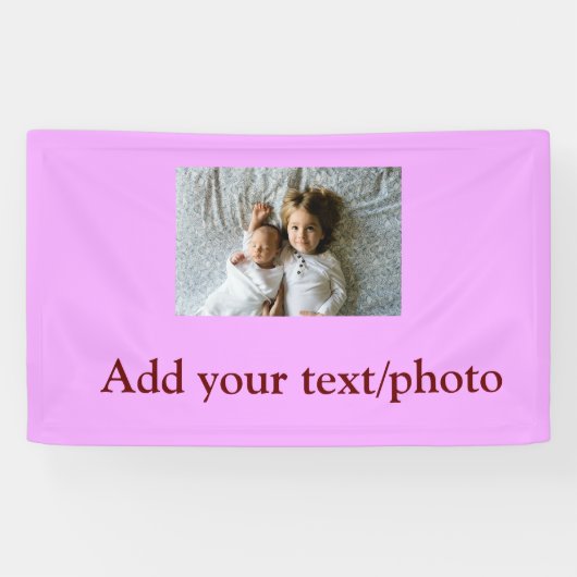 einfaches Hinzufügen IHRES FOTOS TEXT CHRISTMAS Ba Banner (Horizontal)