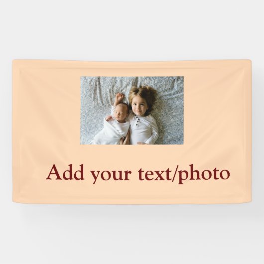 einfaches Hinzufügen IHRES FOTOS TEXT CHRISTMAS Ba Banner (Horizontal)