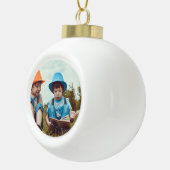 einfaches Hinzufügen IHRES FOTOS TEXT CHRISTMAS Ce Keramik Kugel-Ornament (Rechts)
