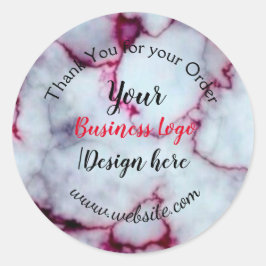 einfaches Hinzufügen Ihres Logos/Designs hier Marm Runder Aufkleber