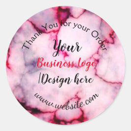 einfaches Hinzufügen Ihres Logos/Designs hier Marm Runder Aufkleber