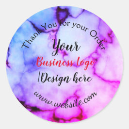 einfaches Hinzufügen Ihres Logos/Designs hier Marm Runder Aufkleber