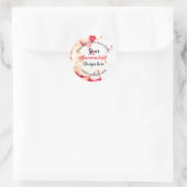 einfaches Hinzufügen Ihres Logos/Designs hier Marm Runder Aufkleber (Tasche)