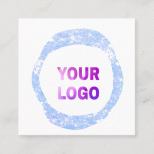 einfaches Hinzufügen Ihres Logos/Designs hier Tex Quadratische Visitenkarte