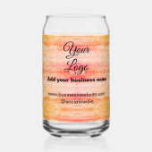 einfaches Hinzufügen Ihres Logos/Designs mit rosa Dosenglas (Vorderseite)