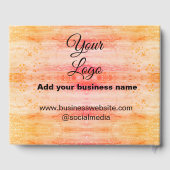 einfaches Hinzufügen Ihres Logos/Designs mit rosa  Gästebuch (Rückseite)