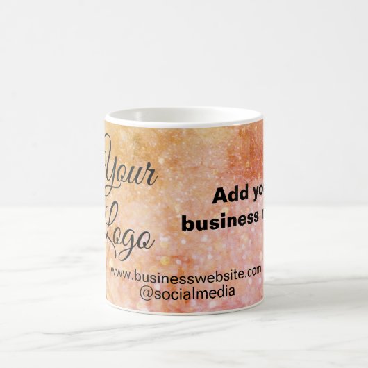 einfaches Hinzufügen Ihres Logos/Designs mit rosa Kaffeetasse (Mittel)