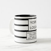 einfaches Hinzufügen Ihres Logos/Designs zu Ihrem  Zweifarbige Tasse (Vorderseite Links)