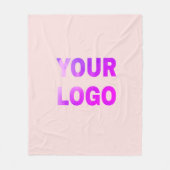 einfaches Hinzufügen von Logo/Design hier Text     Fleecedecke (Vorderseite)