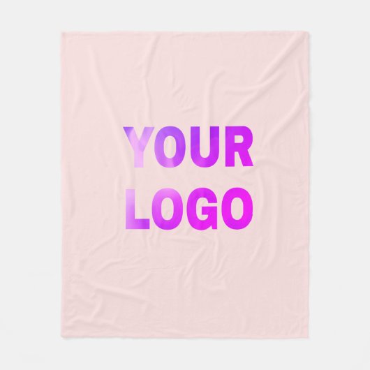 einfaches Hinzufügen von Logo/Design hier Text     Fleecedecke (Vorderseite)