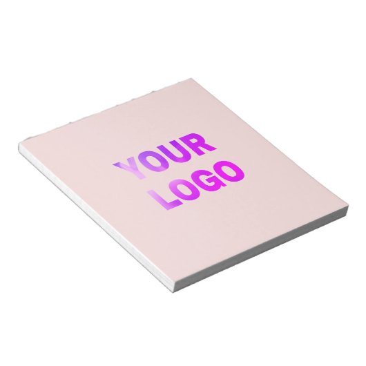 einfaches Hinzufügen von Logo/Design hier Text Notizblock (angewinkelt)