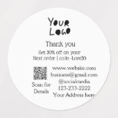 einfaches Hinzufügen von Logo/Design hier Text Q R Etiketten (Design 1)