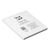 einfaches Hinzufügen von Logo/Design hier Text Q R Notizblock (angewinkelt)