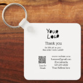 einfaches Hinzufügen von Logo/Design hier Text Q R Schlüsselanhänger (Vorderseite)