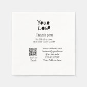 einfaches Hinzufügen von Logo/Design hier Text Q R Serviette (Vorderseite)