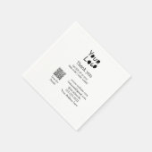 einfaches Hinzufügen von Logo/Design hier Text Q R Serviette (Ecke)