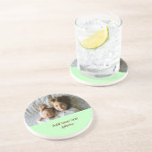 einfaches Hinzufügen von TEXT-CHRISTMAS IHRES FOTO Getränkeuntersetzer (Seite)