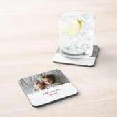 einfaches Hinzufügen von TEXT-CHRISTMAS IHRES FOTO Getränkeuntersetzer (Rechte Seite)