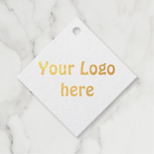 einfaches Hinzufügen von Text-Details für Ihr Logo Geschenkanhänger (Vorderseite)