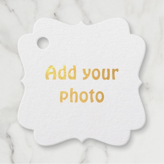 einfaches Hinzufügen von Text-Details für Ihr Logo Geschenkanhänger (Vorderseite)