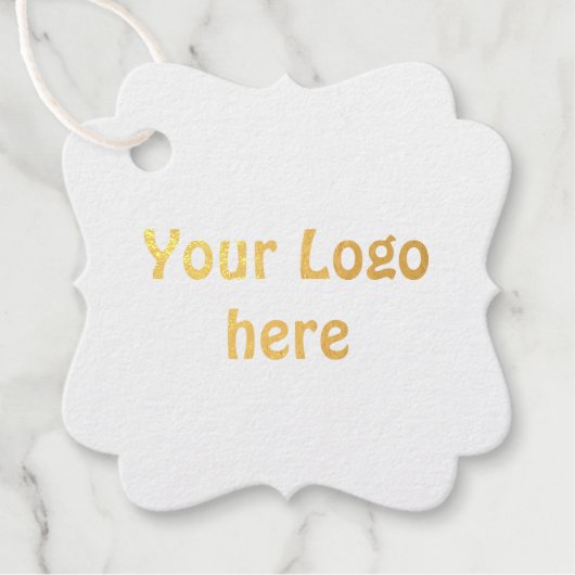 einfaches Hinzufügen von Text-Details für Ihr Logo Geschenkanhänger (Vorderseite)