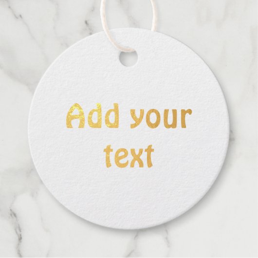 einfaches Hinzufügen von Text-Details für Ihr Logo Geschenkanhänger (Vorderseite)