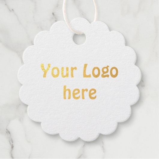 einfaches Hinzufügen von Text-Details für Ihr Logo Geschenkanhänger (Vorderseite)