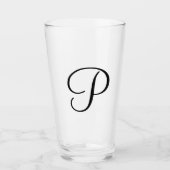 einfaches Hinzufügen von Text-Monogramm-Foto Glas (Vorderseite)