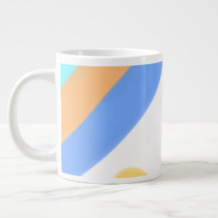 einfaches Hinzufügen von Text-Monogramm-Foto Jumbo-Tasse