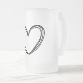 einfaches Hinzufügen von Text-Monogramm-Foto Mattglas Bierglas (VorderseiteRechts)