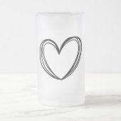 einfaches Hinzufügen von Text-Monogramm-Foto Mattglas Bierglas (Mittel)