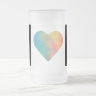 einfaches Hinzufügen von Text-Monogramm-Foto Mattglas Bierglas