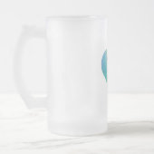 einfaches Hinzufügen von Text-Monogramm-Foto Mattglas Bierglas (Links)