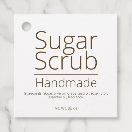 Einfaches, hoch entwickeltes Sugar Scrub Business  Geschenkanhänger (Vorderseite)