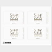 Einfaches, hoch entwickeltes Sugar Scrub Business Rechteckiger Aufkleber (Blatt)