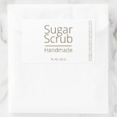 Einfaches, hoch entwickeltes Sugar Scrub Business Rechteckiger Aufkleber (Tasche)